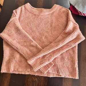 American Eagle Outfitters Peach Ribbed Sweater